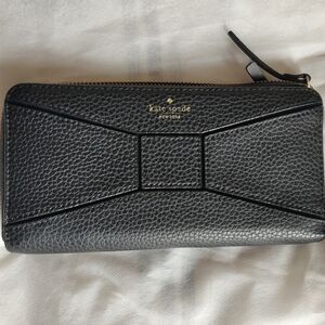 Kate Spade Black Pebbled Leather Wallet